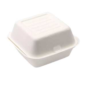 Biodegradable Clamshell Hamburger Box - Bagasse (50 per pack)