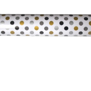 Black, Gold & Silver Dots Gift Roll