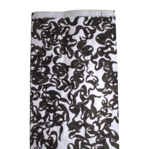 Black & White Swirls Medium Grease Proof Bag (25 Per Pack)
