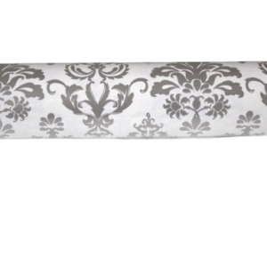Silver Pattern On White Gift Paper Roll