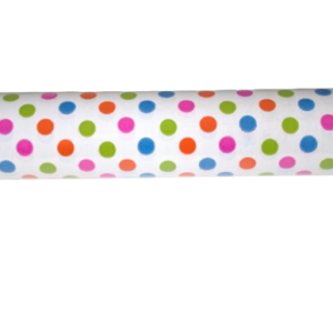 White With Colour Polka Gift Paper Roll