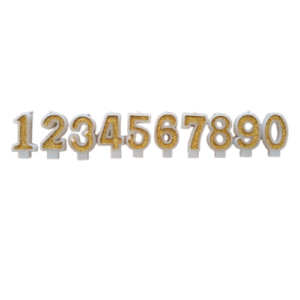 3D Gold Glitter Candle (6 per pack)